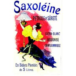 Saxoleine  CHERET Jules Petrole de surete. Extra-blanc, deodorise, ininflammable. En bidon plomb...