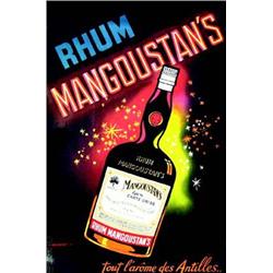 Lot de 34 Rhum Mangoustan's  FALCUCCI Rhum d'origine - Carte grise - Tout l'arôme des Antilles .....