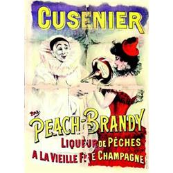 Cusenier  Peach Brandy  PAL Liqueur de peche a la vieille fine champagne     Pichot   Paris Aff....
