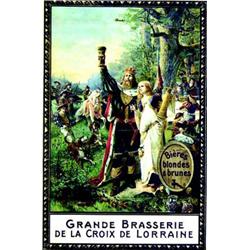 Grance brasserie de la Croix de Lorraine  E. E Bieres blondes et brunes.      Aff. N.E.    B.E....