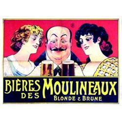 Bieres des Moulineaux  GUILLAUME Blondes & brunes     F. Champenois   Paris Aff.N.E. 10 panneaux...