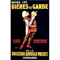 Buvez les bieres de Gardes  LE CLERCQ Vins. Spiritueux de la brasserie Arnould Mochez.     Grau,...