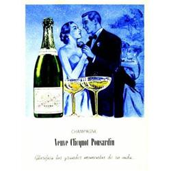Champagne veuve cliquot ponsardin   Gloria los grandes momentos de su vida ..      Carton publici...