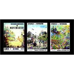 Lot de 16 affiches sur les vendanges a Montmartre   Vendanges a Montmartre 1977 (Desmedt) x 2 / V...