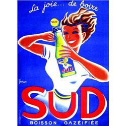 Sud.  BELLENGER  P. La joie... de boire. Boisson gazeifiee.     De La Vasselais   Paris Aff. N.E....