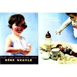 Lot de 2 Nestle   Jouffu, potele, heureux de vivre ... C'est un bebe Nestle. Lait concentr...