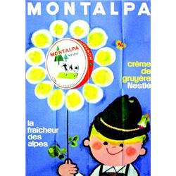Montalpa   Creme de gruyere Nestle pour tartines     Cinemato   Paris Aff. N.E.    B.E.  B + 300/...