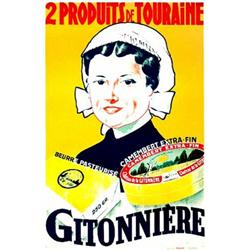 Gitonniere       Tours - Indre et Loire   2 produits de Touraine. Camembert extra fin. Beurre pas...