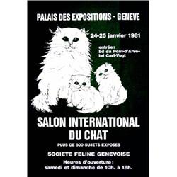 Salon international du chat - 1981 Palais des expositions a Geneve.Plus de 500 sujets exposes. So...