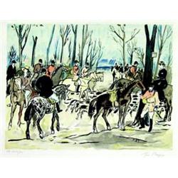 Chasse a courre  BRAYER YVES       Lithographie / Lithograph37/40    B.E.  B + 150/300 € 54 x 71...