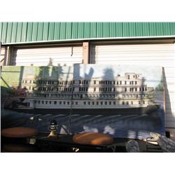 8' x 16' Paddlewheeler Painting on Plywood