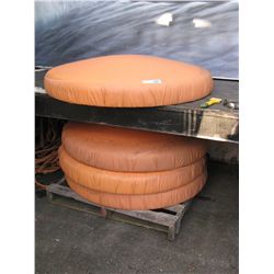 8 Round Orange Cushions