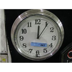 Round Chrome Clock