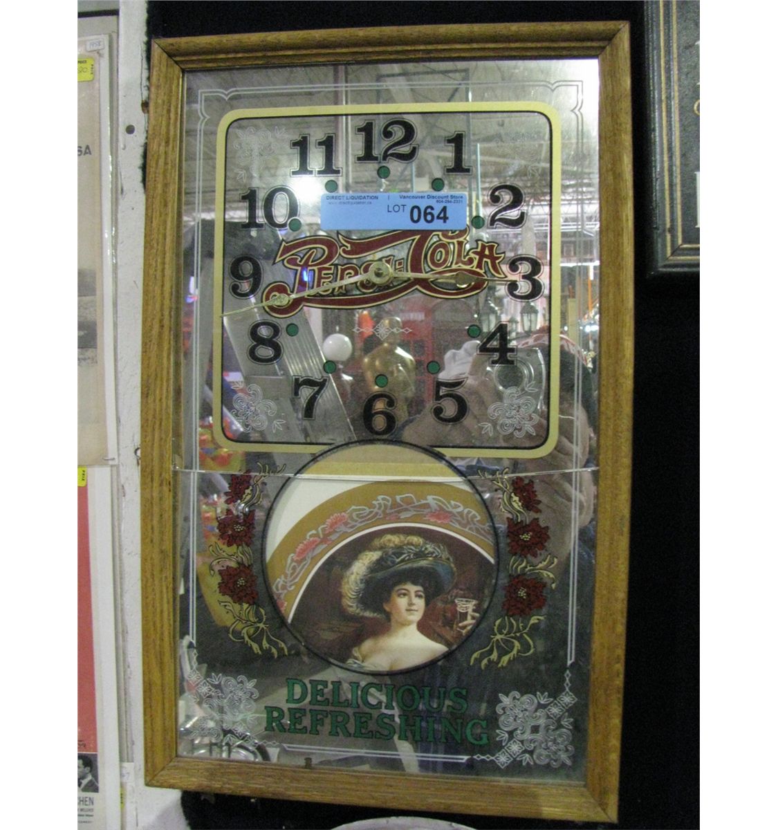 Pepsi Mirror Clock