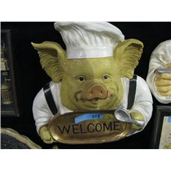 Pig Welcome Plaque