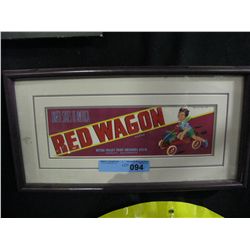 FRAMED RED WAGON PICTURE