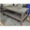 Image 1 : 85" x 44" x 36" Tall Steel / Wooden Heavy Duty Table