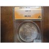 1887 MORGAN SILVER DOLLAR ANACS MS63
