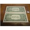 Image 2 : 2-2003-A $1 FRN'S LOW CONSECUTIVE SERIAL 'S (UNC)