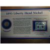 Image 1 : 1893 LIBERTY "V" NICKEL & STAMP SET (AS SHOWN)