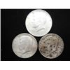 Image 1 : 3 ASSORTED 1964 90% KENNEDY HALF DOLLARS