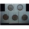 Image 2 : 5 ASSORTED WASHINGTON SILVER QUARTERS