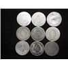 Image 2 : 9 ASSORTED 1870'S SEATED LIBERTY DIMES