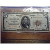 Image 1 : 1929 $5 NATIONAL CURRENCY CLEVLAND BROWN SEAL