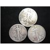 Image 1 : 1936-S,43-D & 45-D WALKING LIBERTY HALF DOLLARS