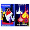 Image 1 : Lot de 2 : Air France   Proche Orient (par Guy Georget) / URSS (par Jean Colin)     S.A. Courbet...