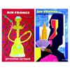 Image 1 : Lot de 2 : Air France   Proche Orient (par Eric) / Espagne (par Guy Georget)      Lot de 2 Aff. N...