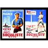 Image 1 : Lot de 2 affiches sur le Parti Socialisme.   Pour la reconstruction de la France, votez pour le...