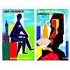 Lot de 2 : Air France  GEORGET GUY Grande Bretagne / Espagne     S.A. Courbet   Paris Lot de 2 Af...