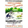 Image 1 : Grande course motocycliste et automobile - Villeneuve sur Lot - 1947     1947  M. D Auto-moto-clu...