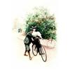 Image 1 : Femme apprenant a faire du velo vers 1900  M. I.       Lithographie en couleurs /  Lithogra...
