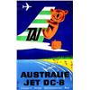 TAI - Australie SEGUIN Jet DC 8 Henon Paris Aff. E. B.E. B + 300/610 € 98 x 63 cm 1970/4000 FF 26...