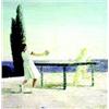 Image 1 : La joueuse de ping-pong 1887 Tableau signe. Tableau T.B.E. A - 500/800 € 100 x 100 cm 3280/...
