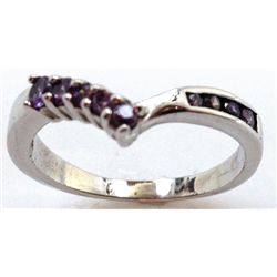 Sterling Silver .925 Purple Gem stone Ring