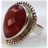 Image 2 : Sterling Silver .925 Carnelian Ring