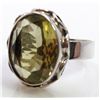 Image 2 : Sterling Silver .925 Lemon Quartz Ring