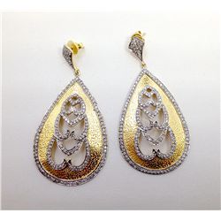 Sterling Silver .925 Vintage Gold Tone Earrings