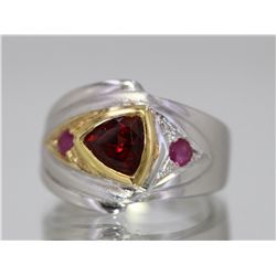 Sterling Silver .925 Garnet/Ruby Ring