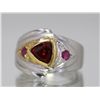 Image 1 : Sterling Silver .925 Garnet/Ruby Ring