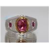 Image 1 : Sterling Silver .925 Pink Tourmaline/Ruby Ring