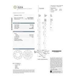 G.I.A Cert 1.63ct Round Diamond Loose Stone