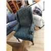 Image 1 : UPHOLSTERED WING CHAIR - USED