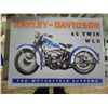 Image 1 : VINTAGE STYLE SIGN - HEAVY METAL - MADE IN GREAT BRITAIN - HARLEY DAVIDSON - 45 TWIN