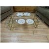 Image 1 : BRASS & GLASS COFFEE TABLE