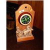 Image 1 : WOOD PLAQUE WITH CHARIOT - CLOCK