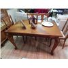 Image 8 : BELGUIM OAK DINING TABLE - DOUBLE DRAWER LEAFS - SOLID WOOD